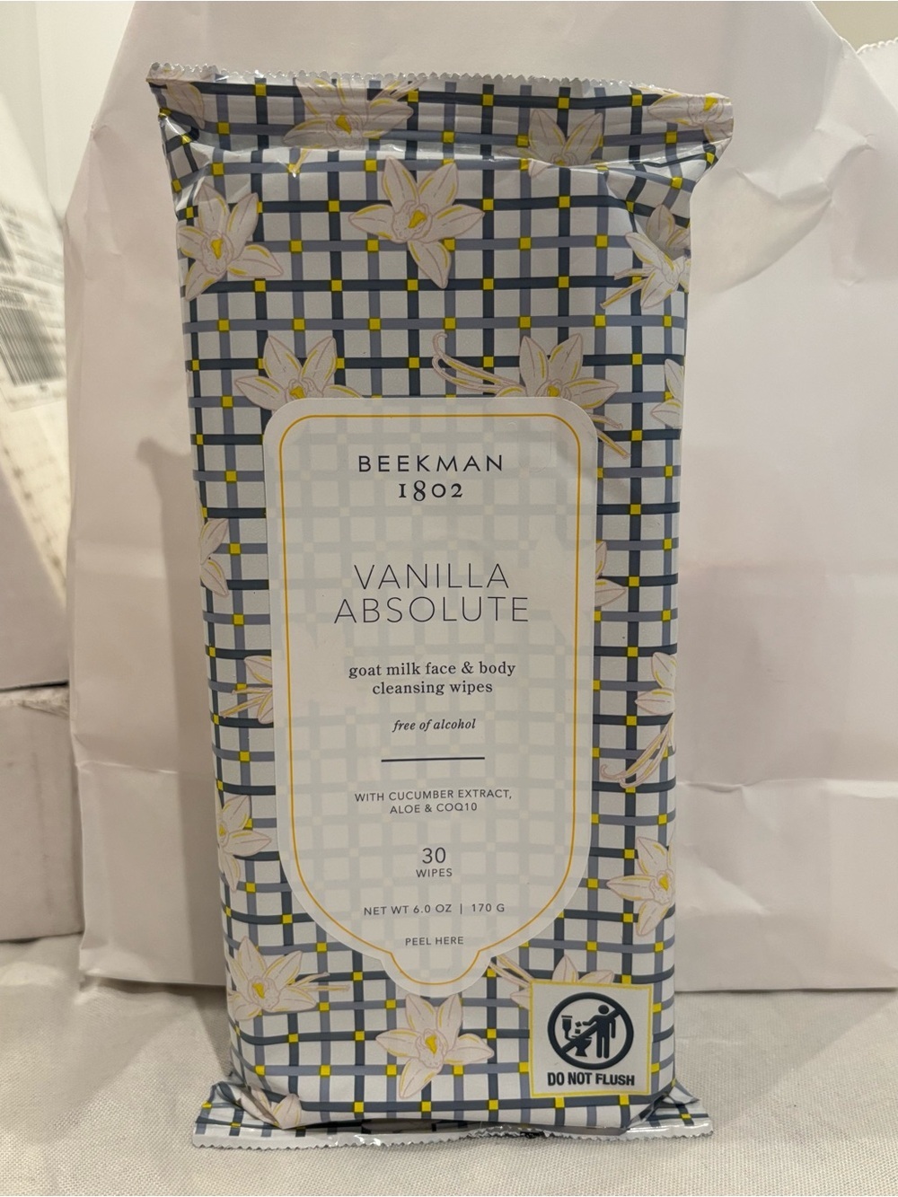 Beekman 1802 Vanilla Absolute Goat Milk Face & Body Wipes 30 Ct New